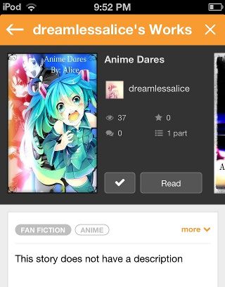 My Anime Story On Wattpad | Anime Amino