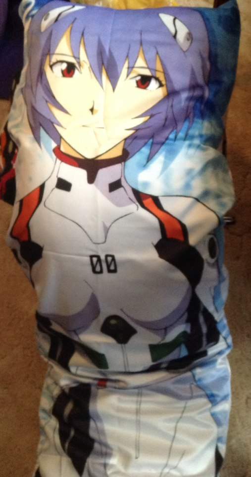 evangelion rei body pillow