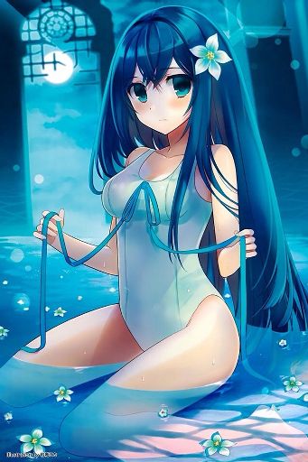 Cute anime girl swimsuit