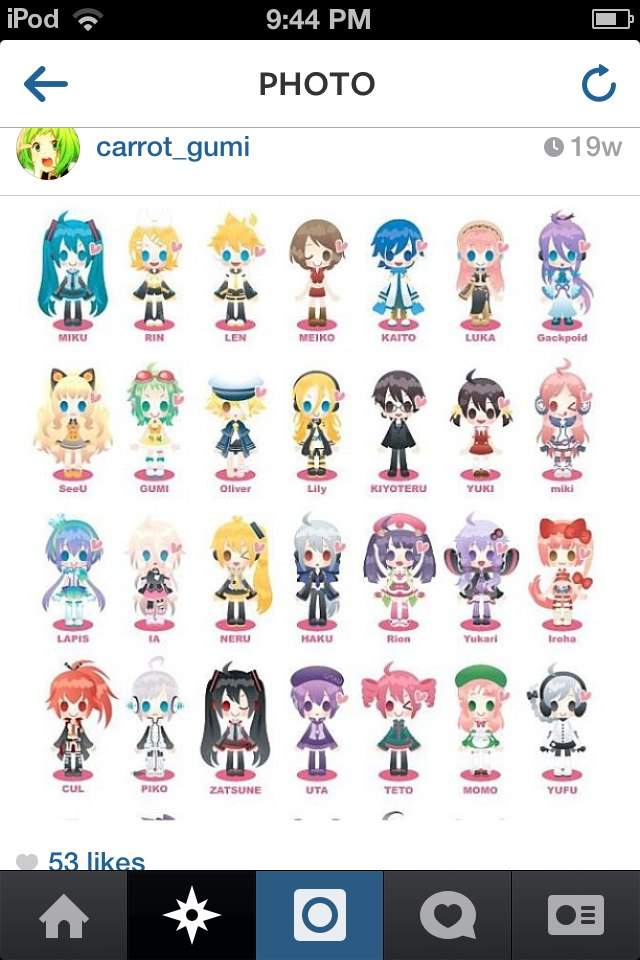 vocaloid list of characters