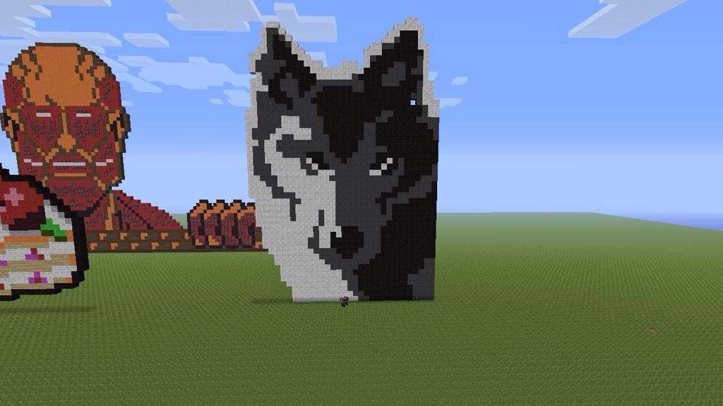 Sacrosegtam: Pixel Art Minecraft Wolf.