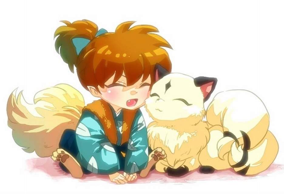 Shippo and Kirara.