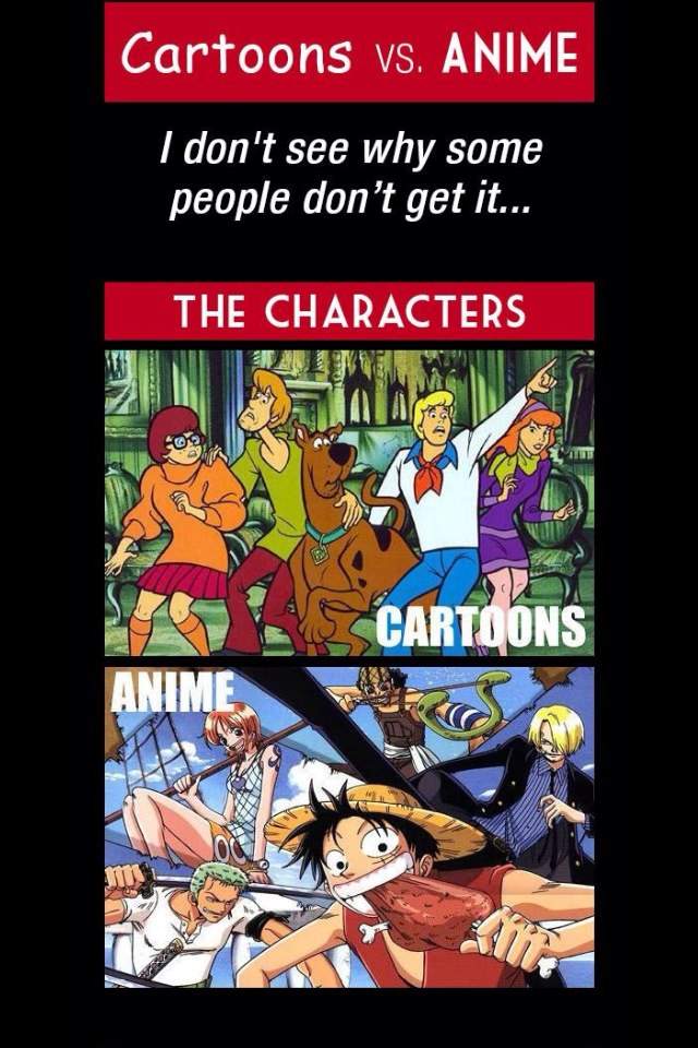the difference between anime and cartoons