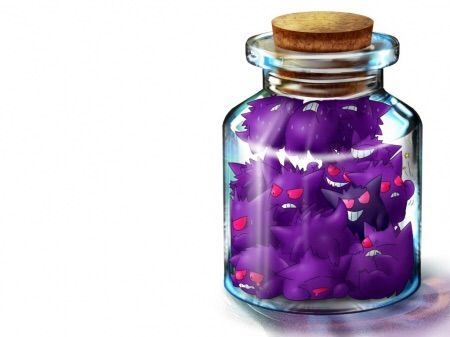 anime figures in jars