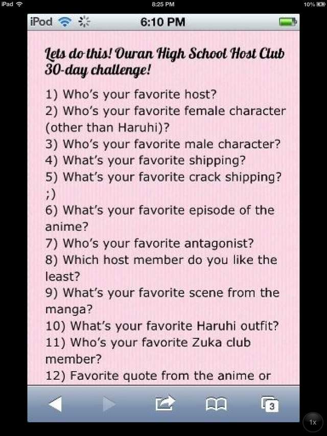 Ouran Highschool Host Club Challenge Day 6 | Anime Amino