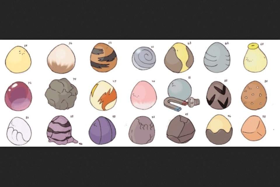 Pokemon Eggs.