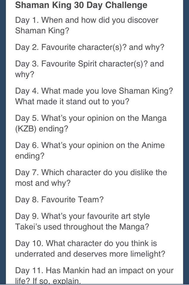 Anime 30 Day Challenge Tumblr