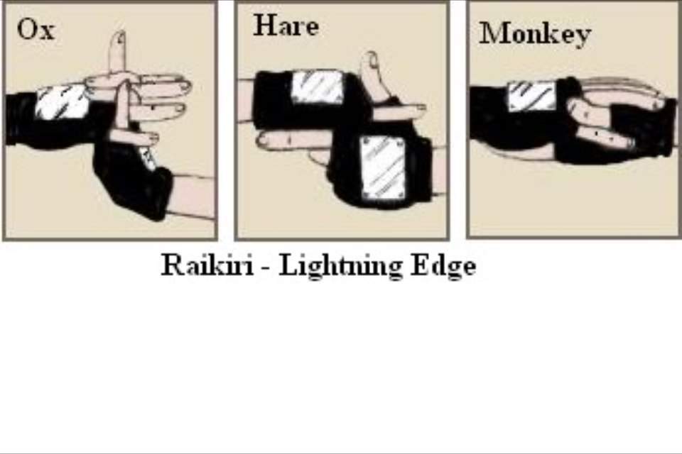 Here is the hand signs for lightning blade want more? 