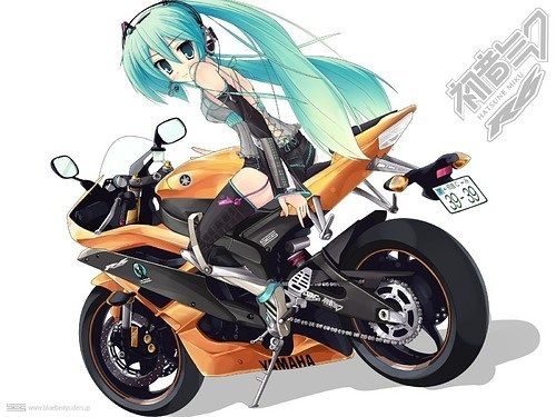 anime girl motorbike